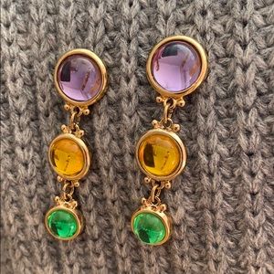 Rainbow Rhinestone Hanging Earring stud